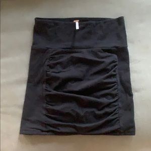 Free people scrunch mini skirt black xs